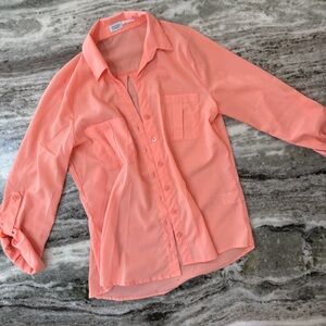 Charming Charlie Coral Blouse